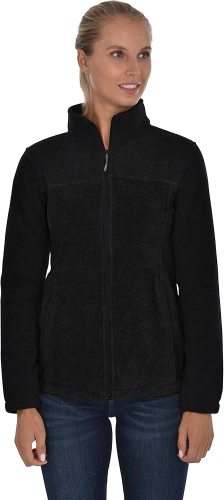 Swiss Alps Womens Full Zip Polar Fleece Jacket Sweatshirt with Pockets | Amazon (US)