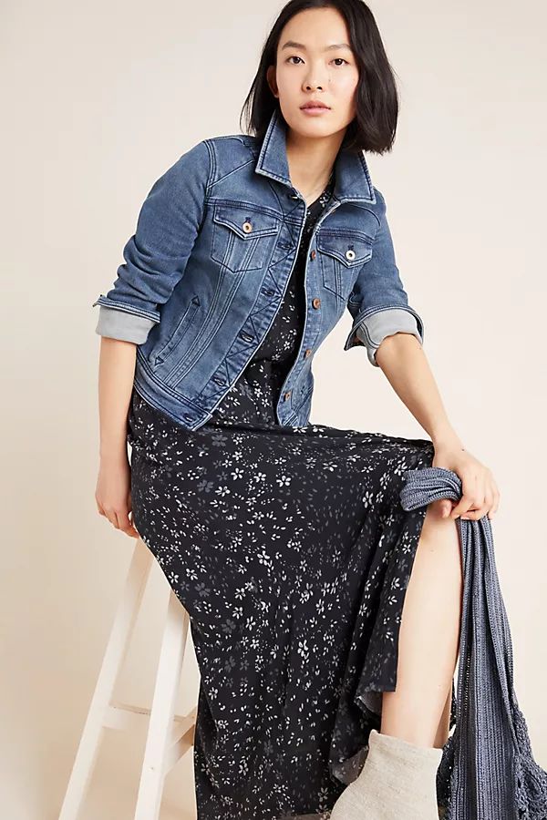 Pilcro Classic Denim Jacket By Pilcro in Blue Size XS | Anthropologie (US)