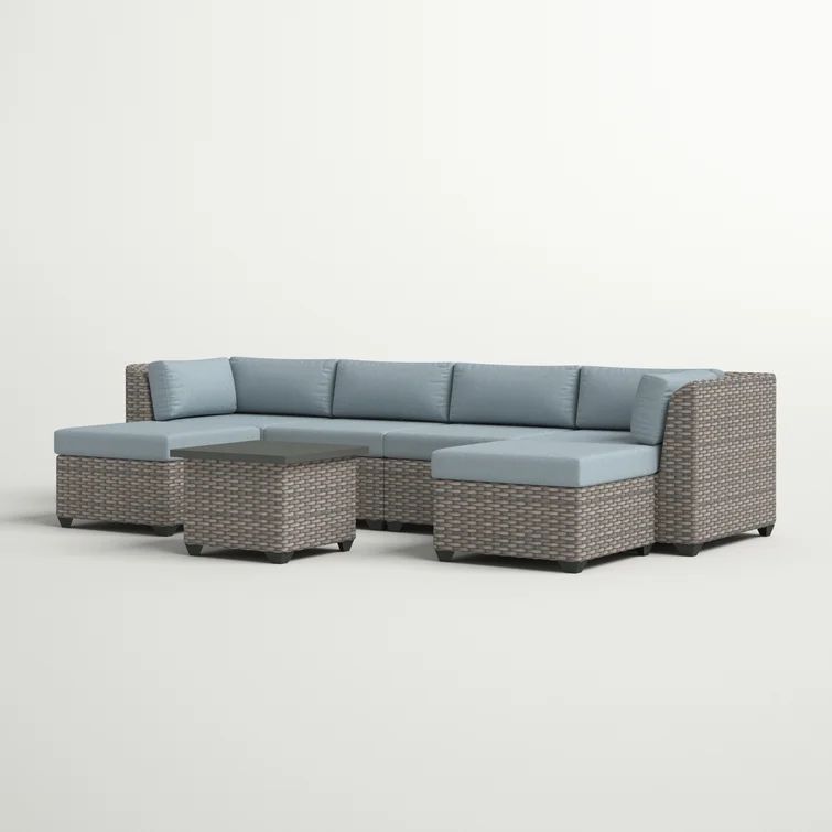 Merlyn Wicker/Rattan 5 - Person Seating Group with Cushions | Wayfair North America