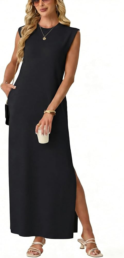 GRECERELLE Women's 2026 Summer Fall Round Neck Anti-Pilling Shift Sweater Maxi Dress with Pockets... | Amazon (US)