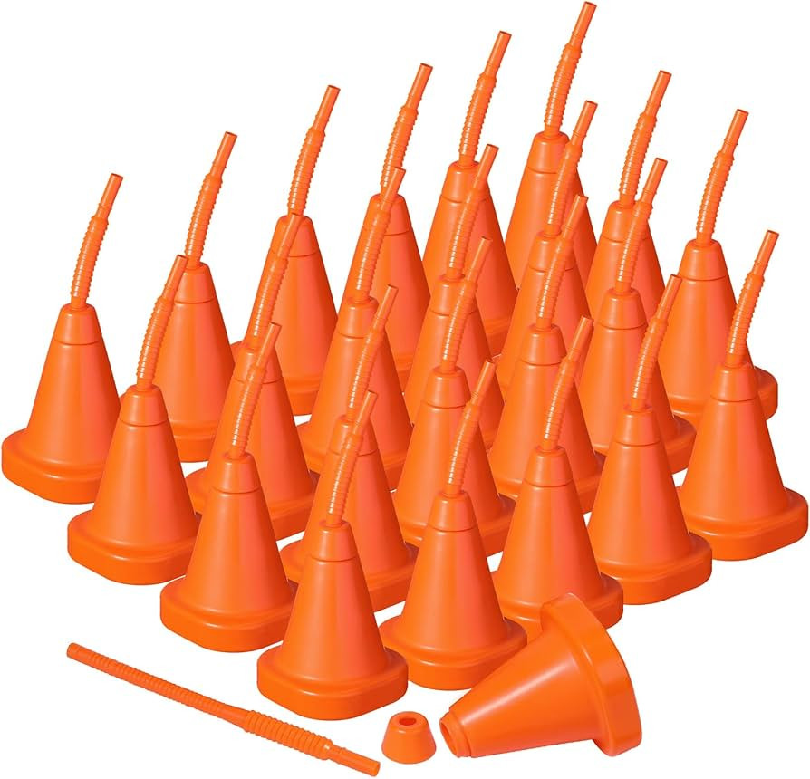 Gerrii Plastic Race Car Party Cups with Straws Construction Cone Cups Bulk Cones Shaped Party Cup... | Amazon (US)