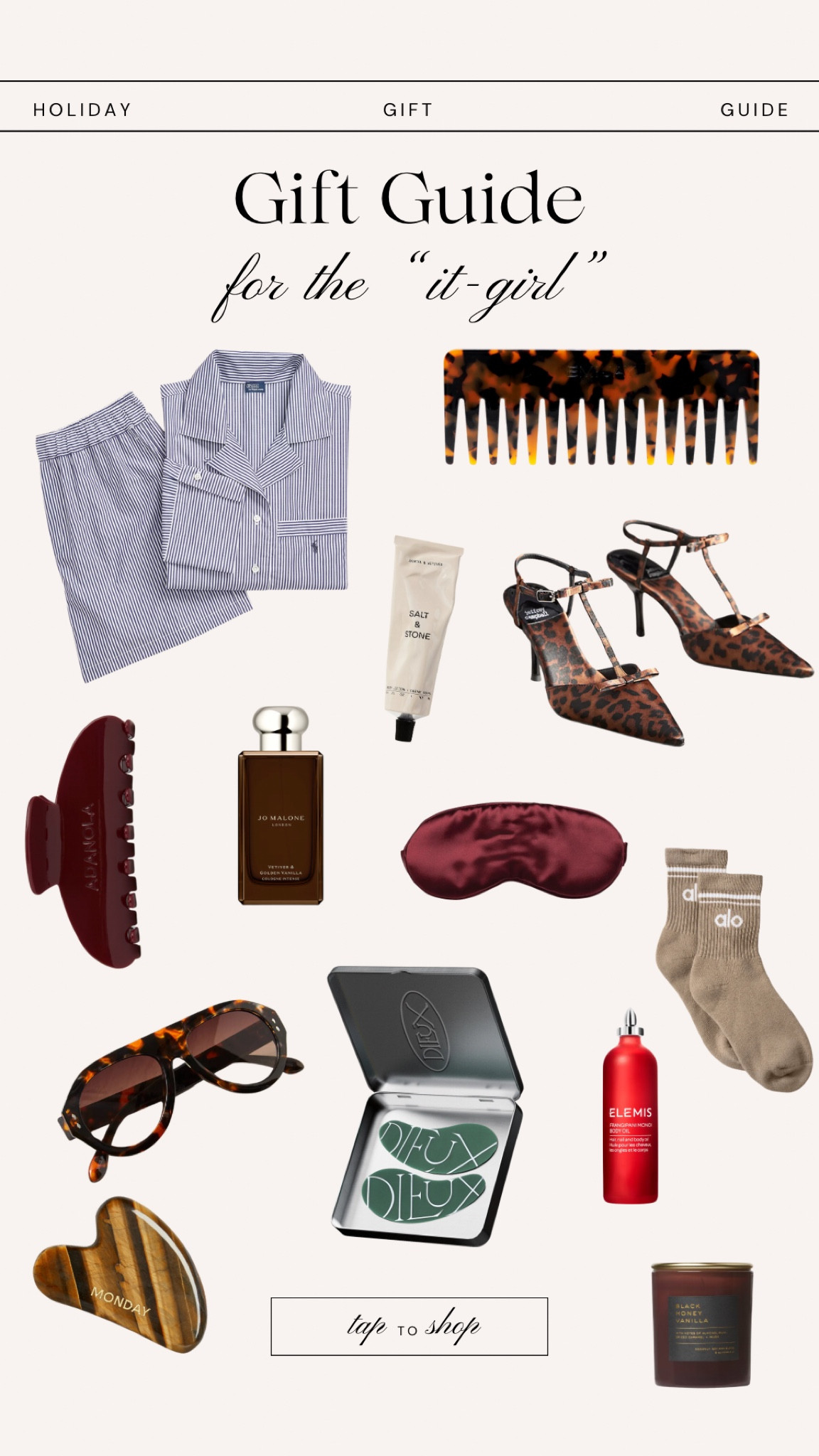 Holiday Gift Guide: It Girl Gifts 

#giftguide #holidaygiftideas #itgirlgiftideas 

#LTKSaleAlert #LTKSeasonal #LTKHoliday