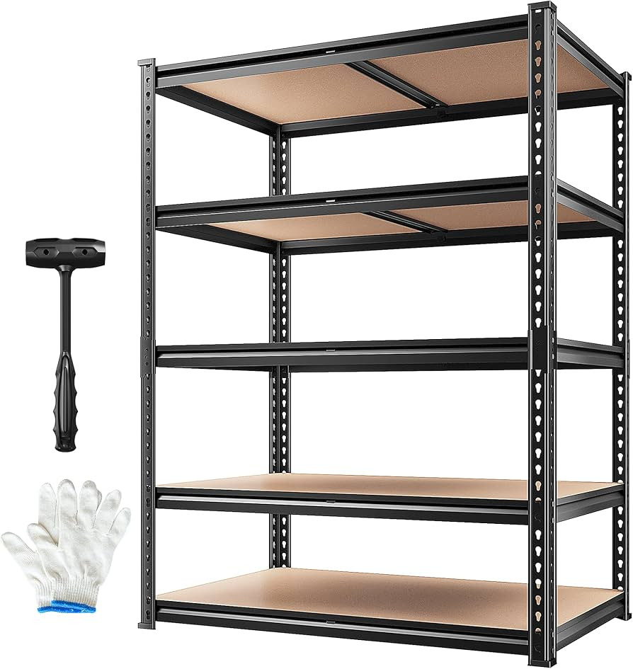 REIBII 2020LBS Storage Shelves 5 Tier Garage Shelving Heavy Duty, Adjustable Metal Shelving Unit,... | Amazon (US)