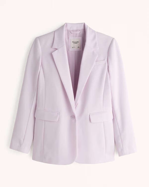 Women's Single-Breasted Blazer | Women's Coats & Jackets | Abercrombie.com | Abercrombie & Fitch (US)