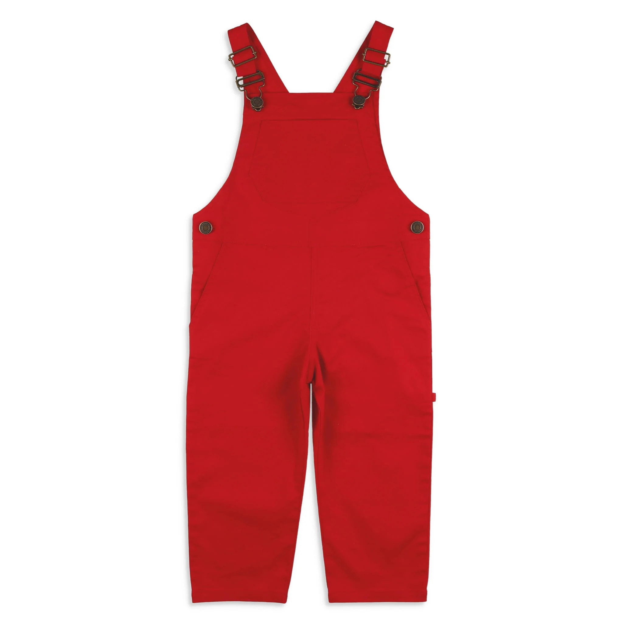 Red Twill Overalls - Shrimp and Grits Kids | Shrimp and Grits Kids