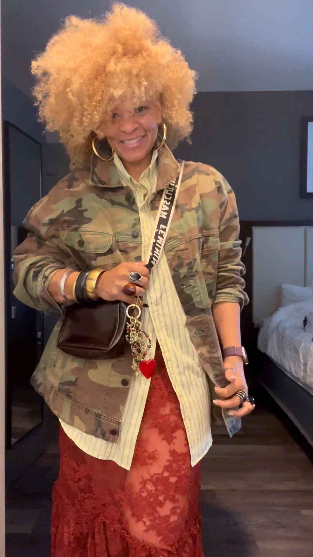 Swept up this @Polo beauty (camo jacket) from a market on the belt-line in Atlanta! Sorry to my friend who snoozed and lost out! 😅 After a quick glance, it paired perfectly with my outfit. You know me—the queen of mixing patterns and textures! What do you think? Would you have paired this camo with stripes, lace, and checkered sneakers? 💚✨

#ootd #fashionfind #patternmixing #styleinspo
#teachersofinstagram 

Camo Jacket: @ralphlaurenpolo
Shirt: @jcrewfactory
Skirt: @ASOS 
Sneakers: @vans
Bag: @shopclarev

#LTKootd #LTKSaleAlert #LTKSeasonal