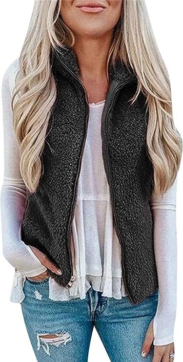 EFOFEI Womens Sleeveless Removed Hooded Slim Winter Quilted Puffer Vest Coat | Amazon (US)