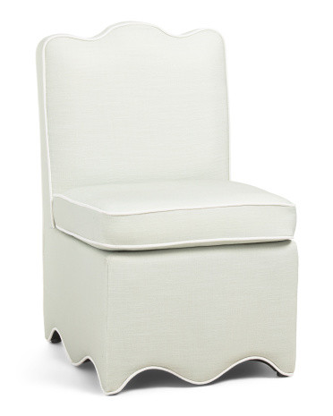 21x33 Scalloped Bottom Skirted Dining Chair | TJ Maxx