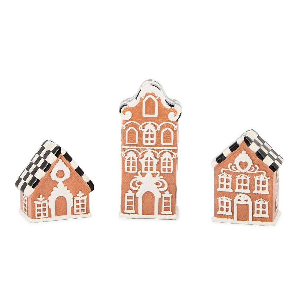 Gingerbread Village Candle Holders, Set of 3 | MacKenzie-Childs