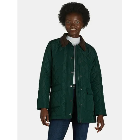 Time and Tru Women's and Women's Plus Quilted Barn Coat, Sizes XS-3X | Walmart (US)