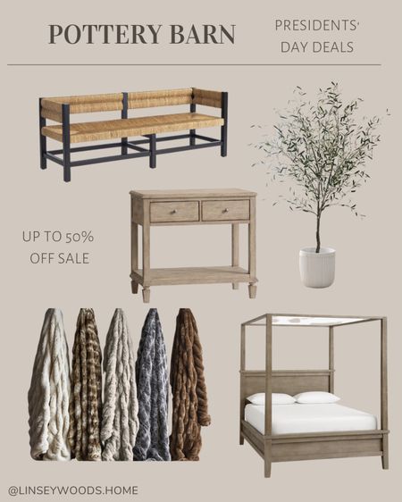 A few favorite pottery barn Presidents’ Day deals! 

Fur throw, canopy bed, Sausalito nightstand, woven bench, rattan, cane, olive tree, potted tree, throw blanket, wood furniture, transitional, home decor 

#LTKFind #LTKSale #LTKhome