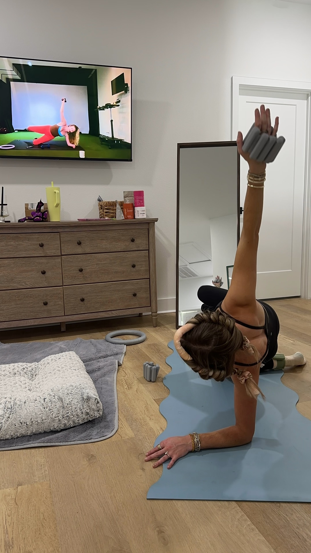 I originally shared my @lululemon like new haul here 🤭 my code SLOANE10 works! You are getting lululemon pieces already at a better price and you get to stack my code too 👏👏👏 

My workout and workout gear for my daily workout. I take pilates classes from @lexfish on Instagram she has a whole online platform and membership! Most of my pilates gear and tools are from Bala. Bala use code SLOANE15. 
#workoutgear #workoutwear #pilates #ootd #outfit #athleticwear #athleticoutfit #bikershorts #sportsbra #pilatesoutfit #athleisure #bala #pilatesworkout #pilateslovers #pilatestiktok #balabangles

#LTKfitnessgoals #LTKmorningroutine #LTKActive