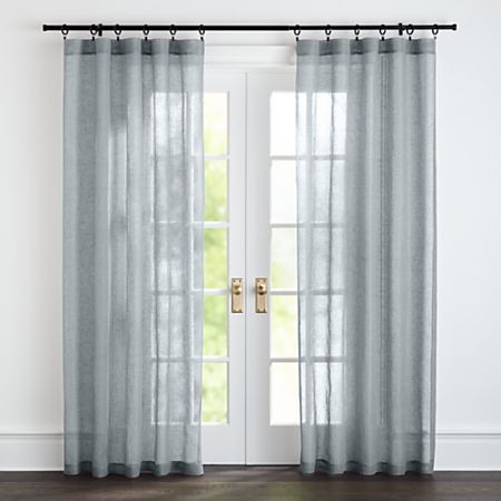 Linen Sheer Lead Curtain Panel | Crate & Barrel