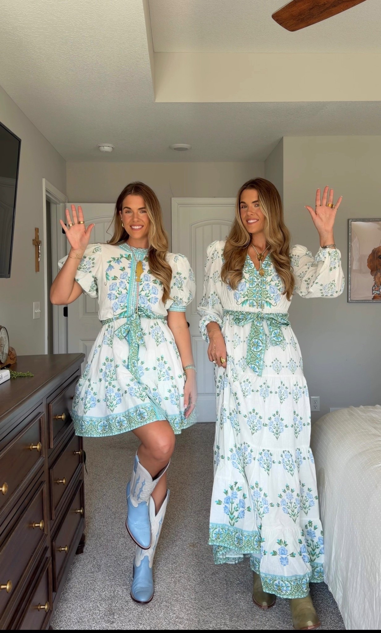 size XS in both dresses. love these for easter! code KIRA10 for first time tecovas purchases (size down half size) bolo toe are from november maker(i can’t link!) 

#LTKTall #LTKSeasonal #LTKootd