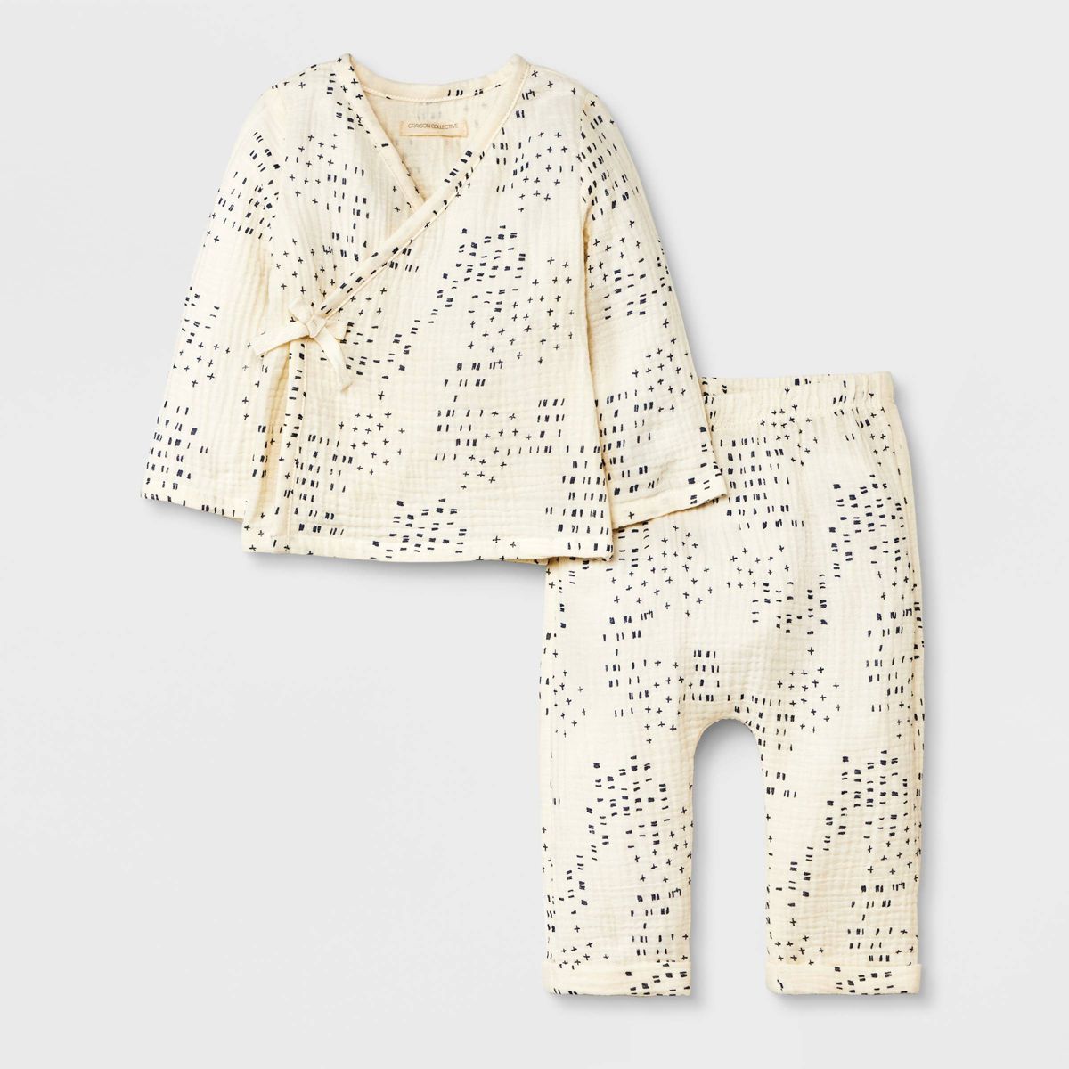 Grayson Collective Baby Gauze Kimono Top & Jogger Pants Set - Off-White | Target