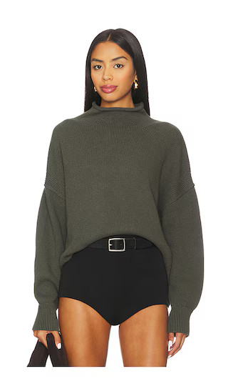 x We The Free Torres Rolls Neck Sweater In Army | Revolve Clothing (Global)