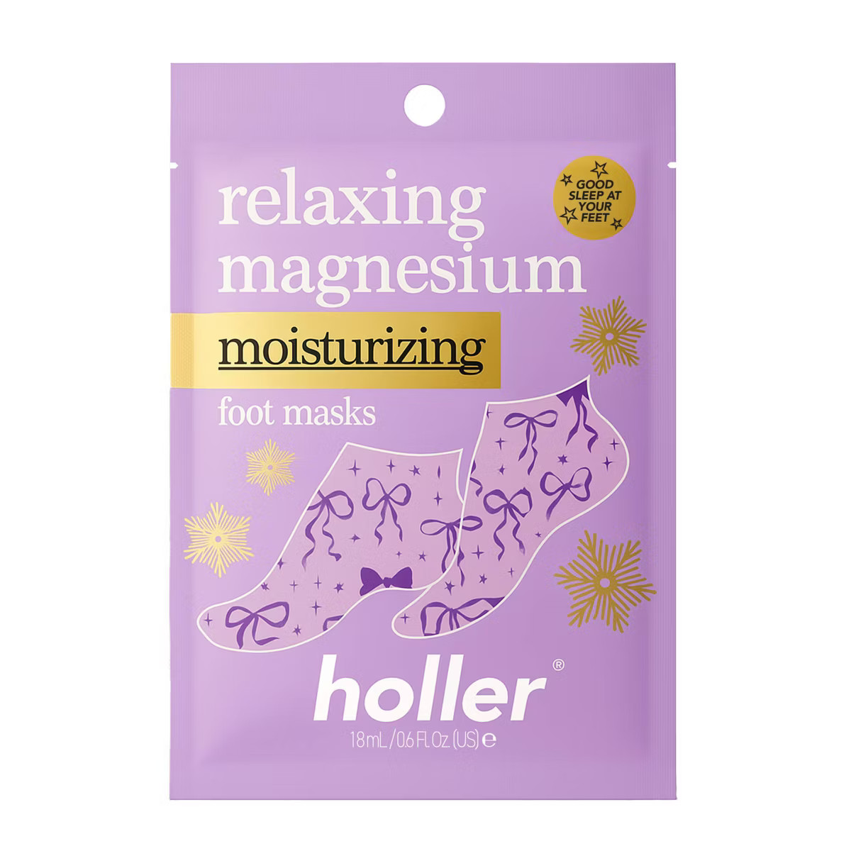 Holler and Glow Good Sleep Goals Relaxing Magnesium Foot Mask - 0.6 fl oz | Target