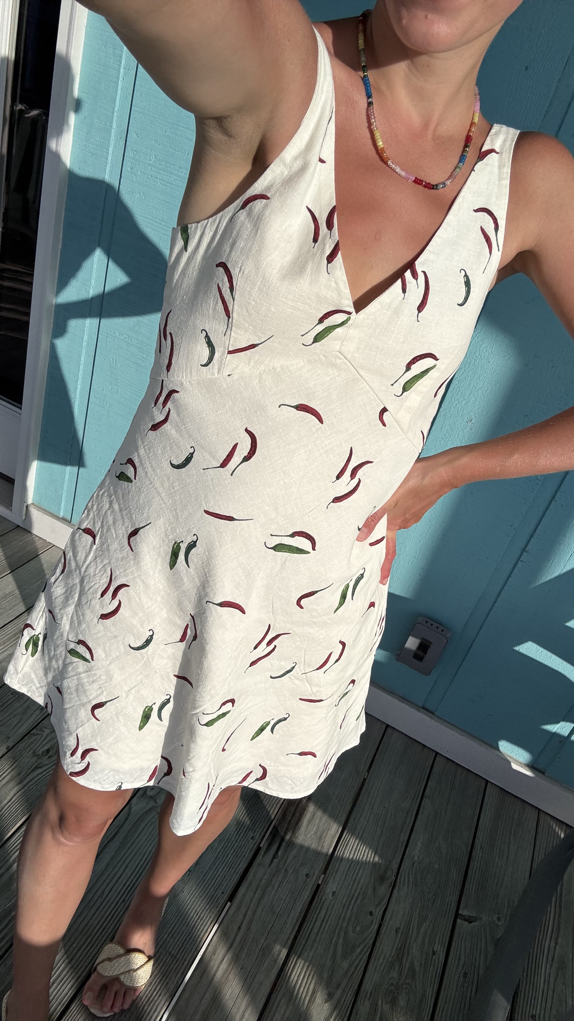 NOW 50% OFF Abercrombie linen dress vneck dress short dress mini dress vacation dress white dress sandals colorful beaded necklace

#LTKSeasonal #LTKFindsUnder50 #LTKSaleAlert