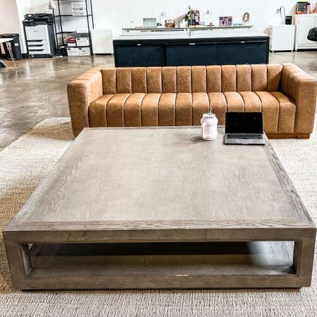 Pictures do not do this stunning leather sofa justice! Leather sofa, coffee table, area rug, office space setup

#LTKstyletip #LTKhome #LTKFind