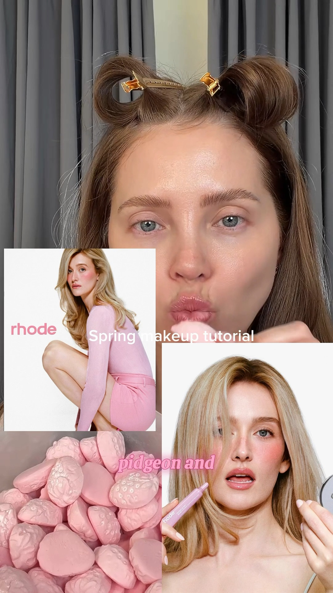 Spring makeup💕COLOR INFO👇🏼
Nars concealer affogato
Rare beauty essentials neutrals - crease caramel cream , lid pastel peach 
Sheglam boldline longwear multi gel liner chocolate 
Rare beauty perfect strokes mascara brown  
NARS natural matte longwear foundation L2
Too faced melting bronzing sculpting stick  chocolate mousse 
Rhode pocket blush teacup 
Cool story dual ended freckle pen light 
Rhode peptide lip shape twist 
Rhode peptide lip tint sweat pea 
NARS radiant creamy concealer light 1.25
Huda beauty easy bake cupcake 