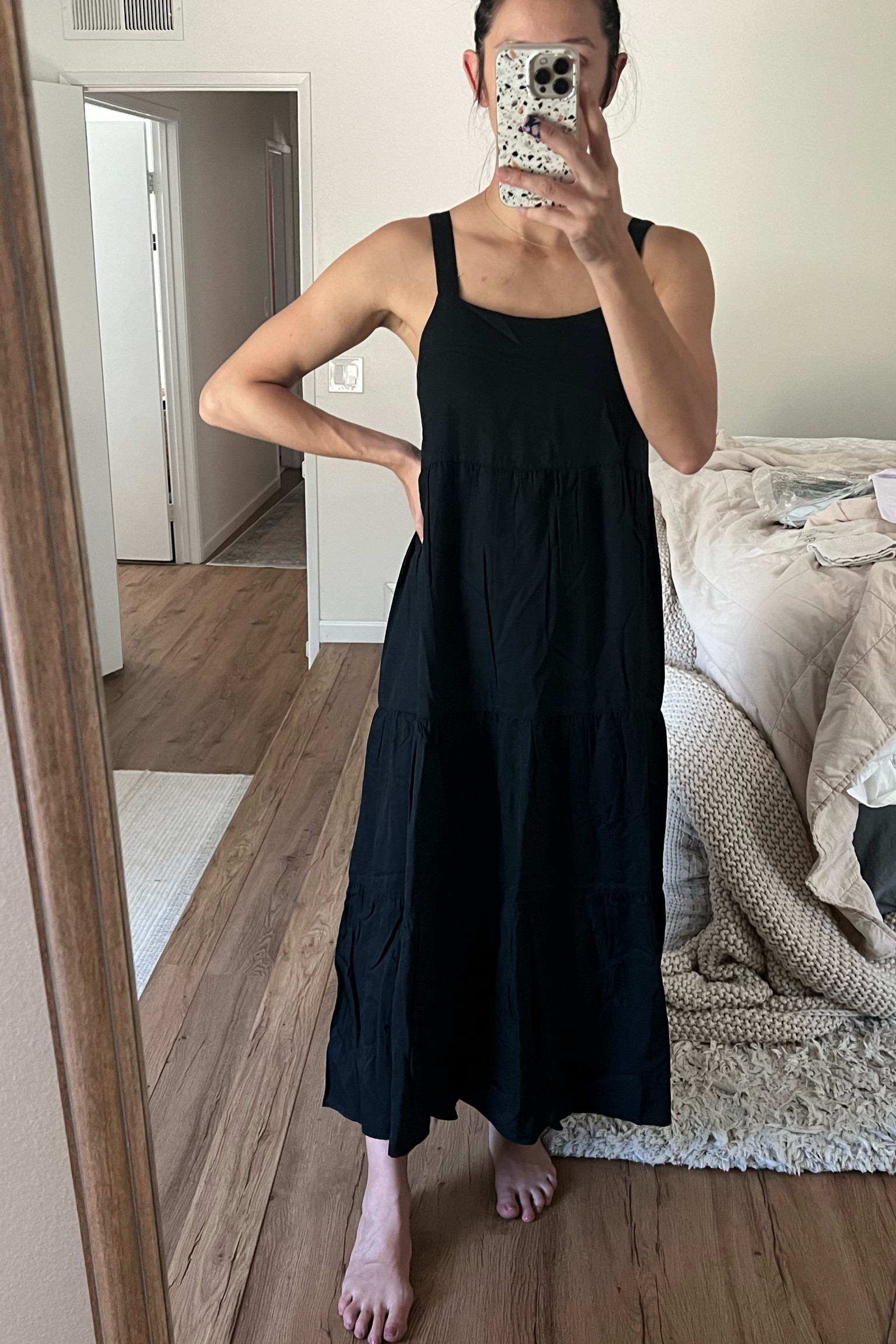 Decided to give Amazon’s ‘Try Before You Buy’ feature a run and found the perfect closet staple 🖤 #summer #blacksundress #lbd 

#LTKSummerSales #LTKSeasonal #LTKFindsUnder100