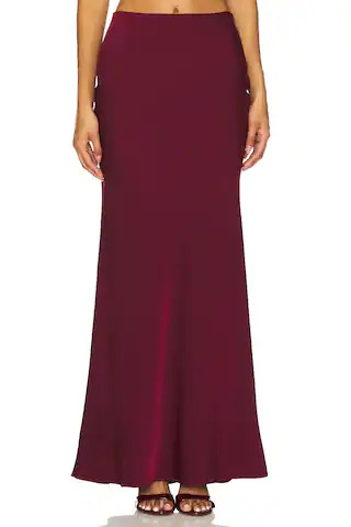 Camila Coelho Hera Maxi Skirt in Oxblood Red from Revolve.com | Revolve Clothing (Global)