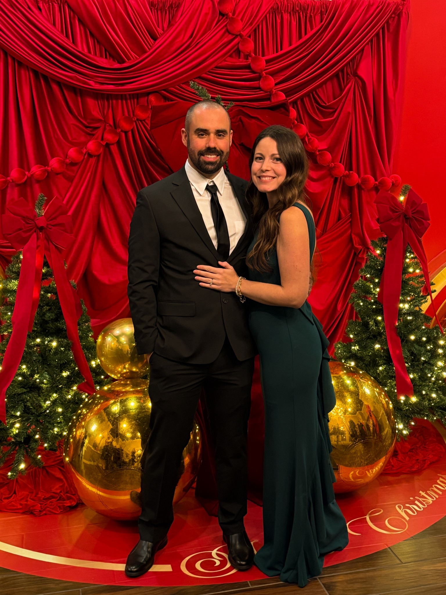 I wish I would have gotten more pictures of my dress! It is the perfect holiday event dress.

I am 5’4” and 122 lbs and I am wearing a size small. Fit perfectly without alterations

#LTKHoliday #LTKWedding #LTKPetite