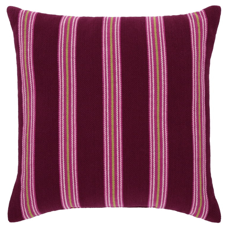 Mainstays 18 in x 18 in Pink Stripe Decorative Pillow | Walmart (US)