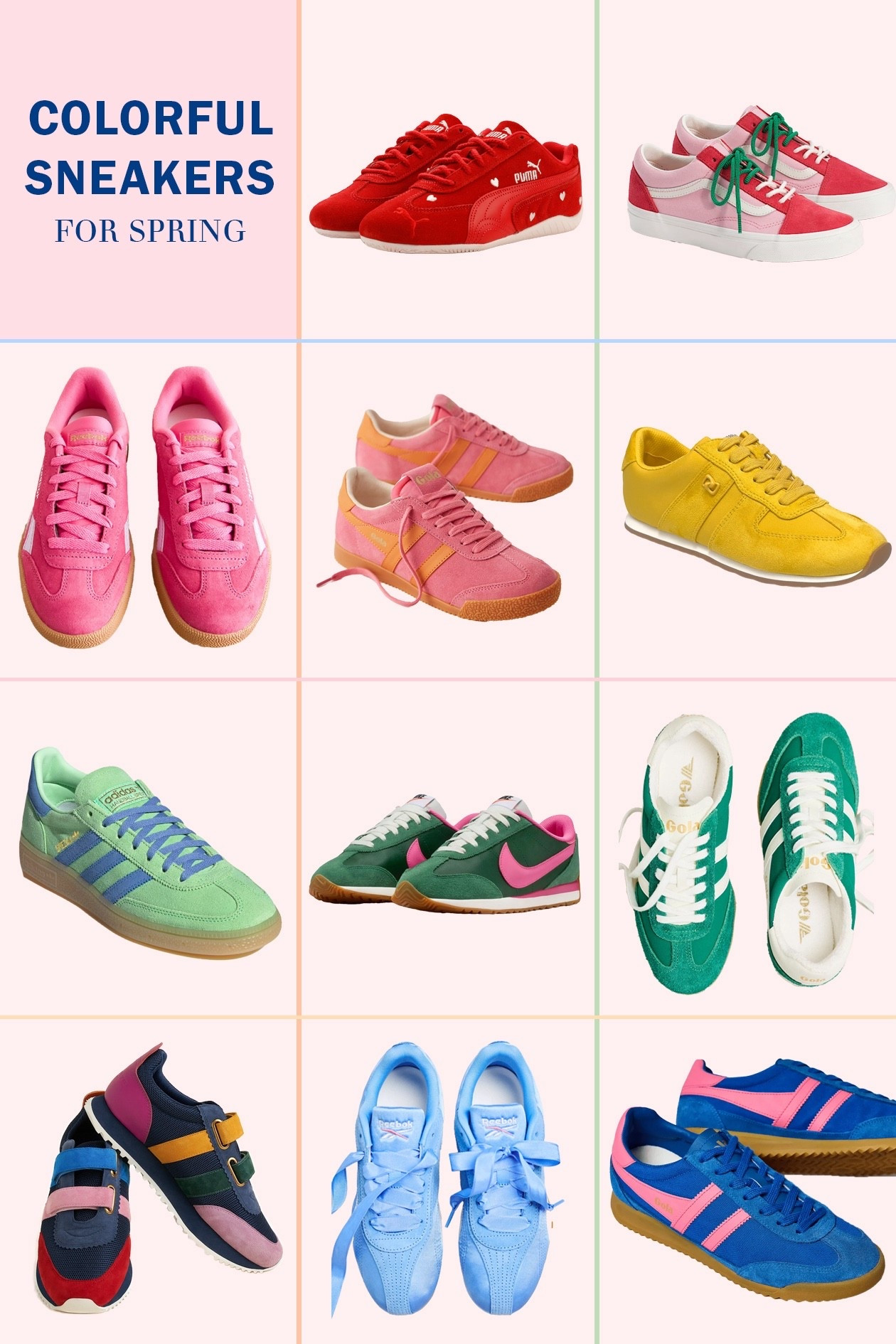 My colorful sneaker picks for spring!