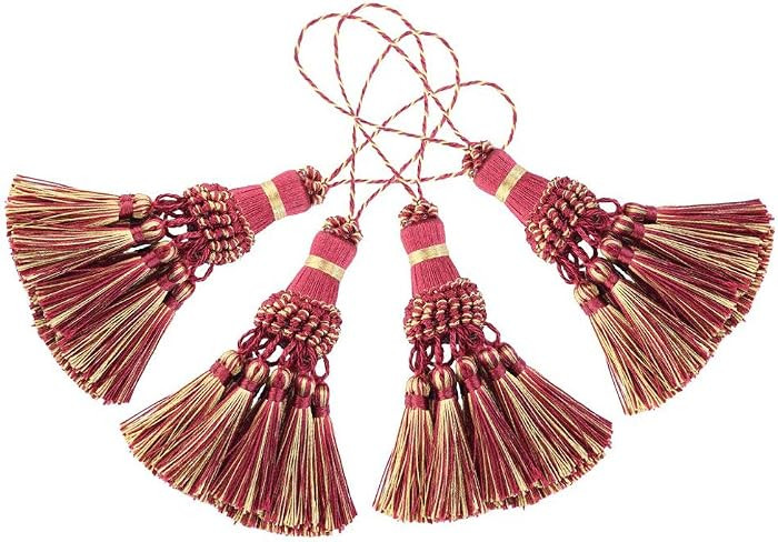 BEL AVENIR Elegant Polyester Tassel Handmade Colorful Craft Tassels Charms for Key Chain Straps D... | Amazon (US)
