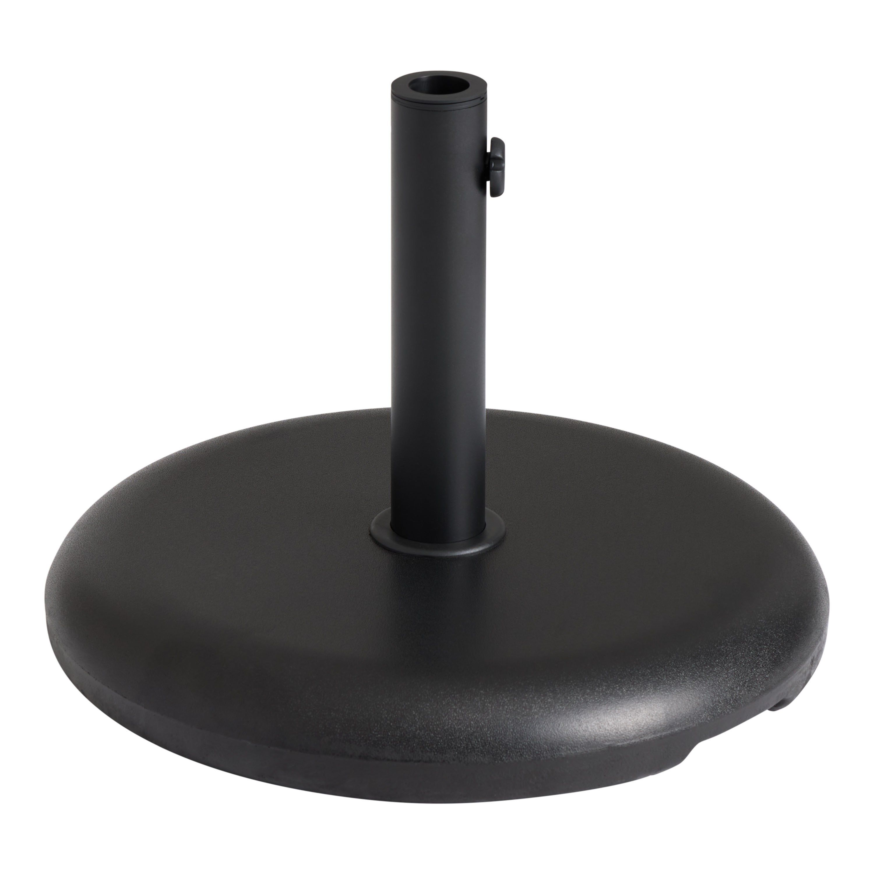 Round Black Concrete Patio Umbrella Stand | World Market