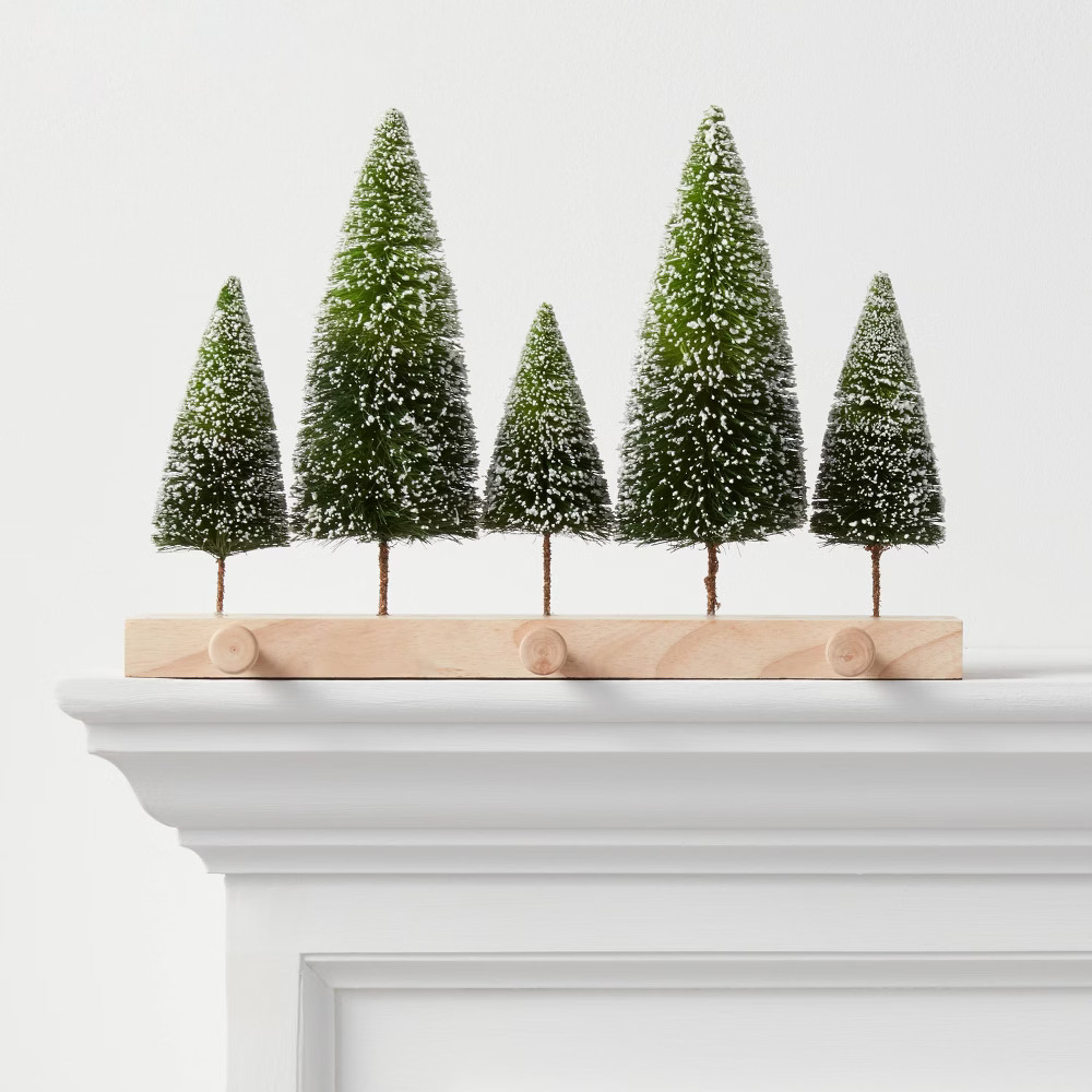 9.7"" Bottle Brush Stocking Holder Green - Threshold | Target