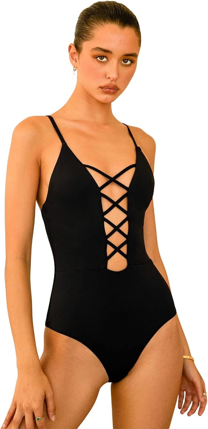 Dippin' Daisy's Bliss One Piece Bathing Suit with Crisscross Style, Swimming Suit for Women with ... | Amazon (US)