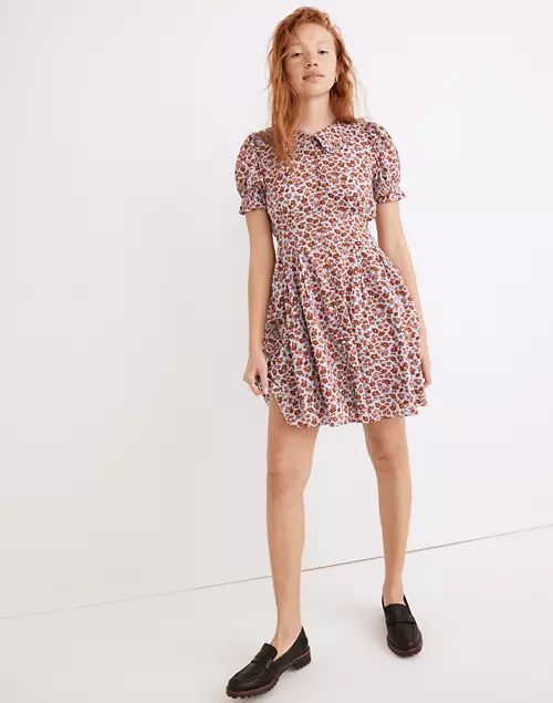 Collared Puff-Sleeve Mini Dress in Piccola Floral | Madewell