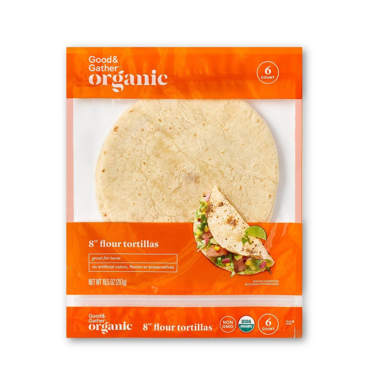 8" Organic Flour Tortilla - 6ct - Good & Gather™ | Target