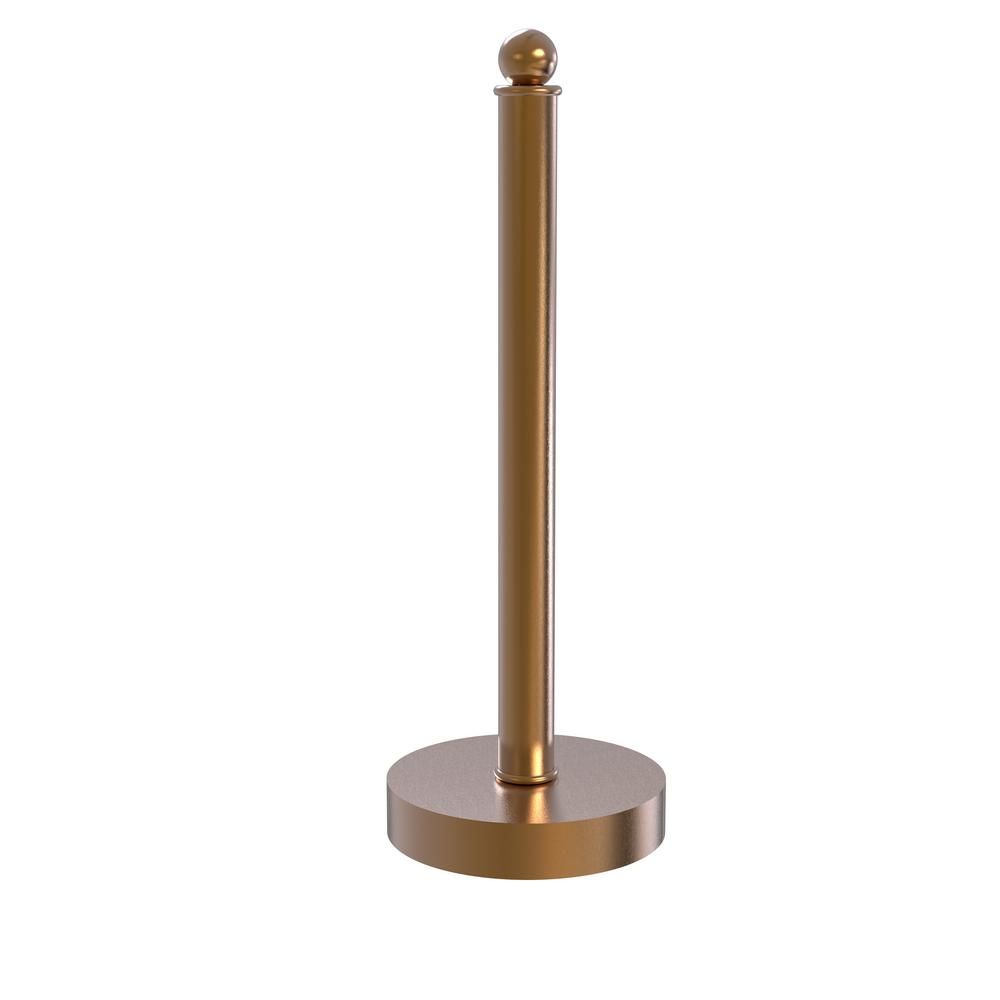 Allied Brass Contemporary Counter Top Kitchen Paper Towel Holder in Brushed Bronze-1051-BBR - The... | The Home Depot