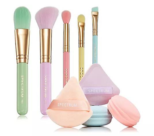 Spectrum Collec tions Patisseri e Box Make Up B rush Set | QVC