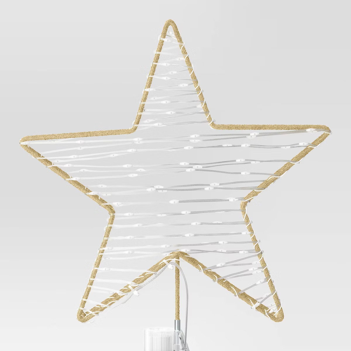12.25" Lit-Led Champagne Star Twinkle Warm White Dewdrops Christmas Tree Topper - Wondershop™ | Target