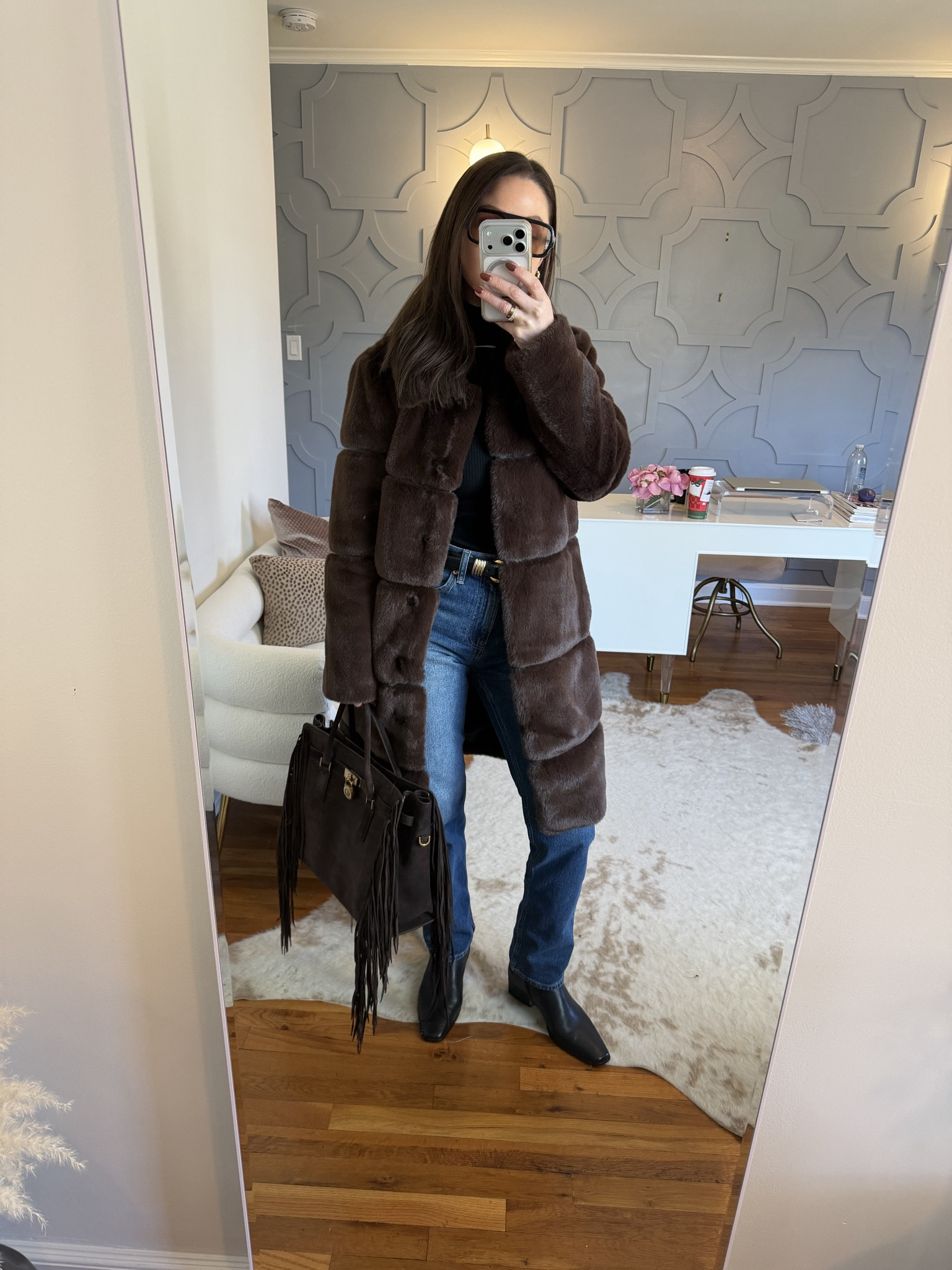 Chic winter look 
True to size in all. Size up half a size in the boots!

#LTKOver40 #LTKootd