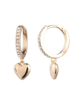 Ralph Lauren Lauren Puffy Heart Charm Pavé Huggie Hoop Earrings    | Bloomingdale's Jewelry & Ac... | Bloomingdale's (US)