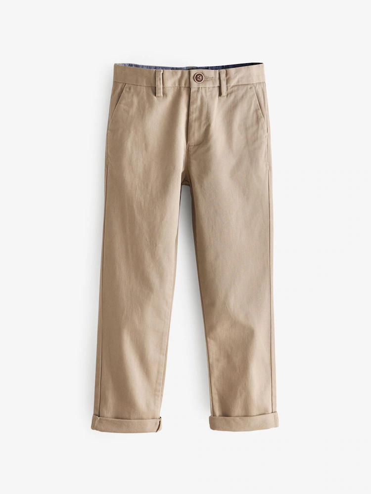 Stone Regular Fit Stretch Chino Trousers (3-17yrs) | Next US