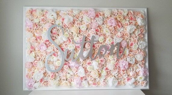 Baby Name Sign, Floral Wall, Floral Nursery Name Sign, Floral Letter Name Sign, Elegant Nursery,F... | Etsy (US)