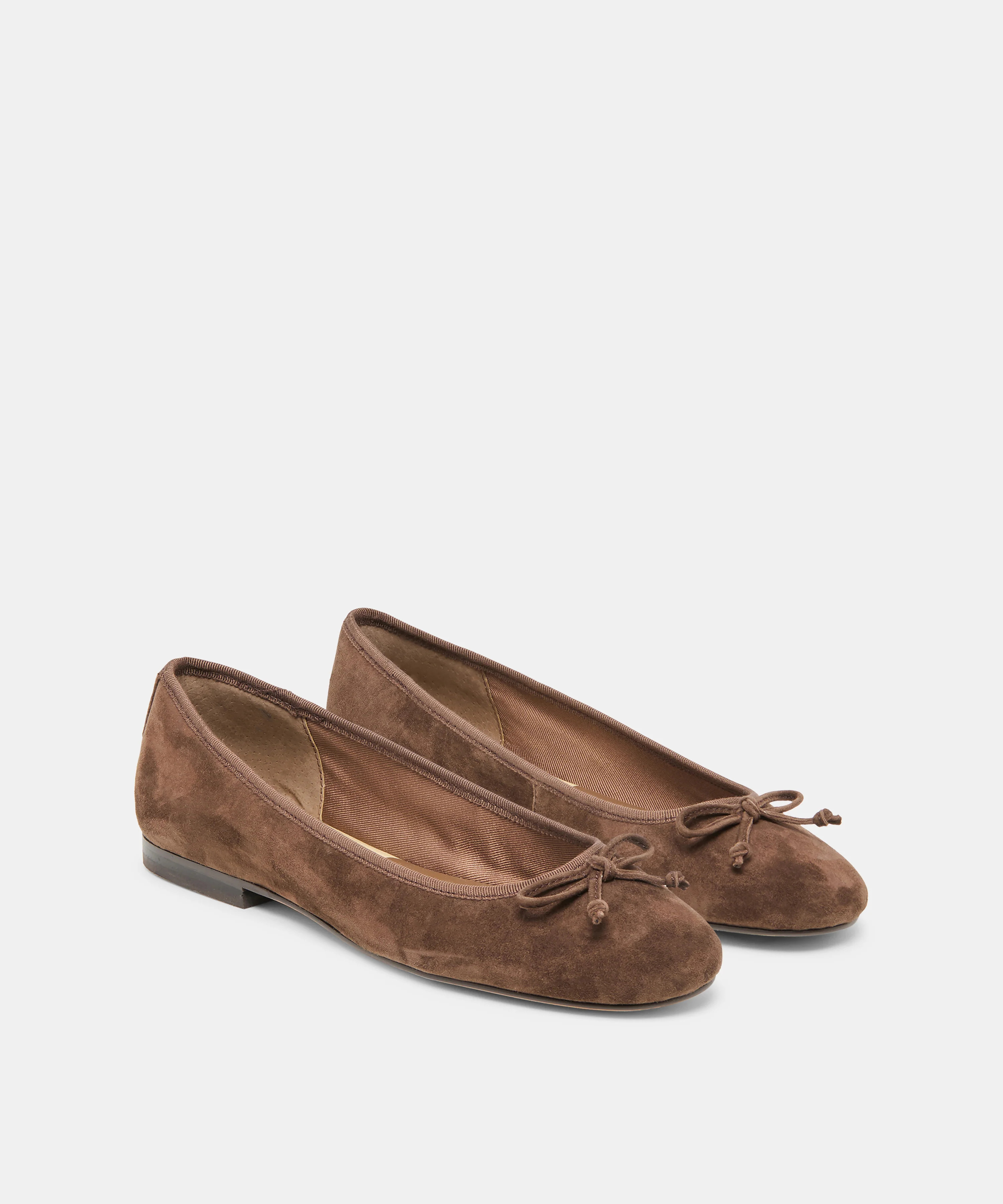 Ritla Dk Brown Suede Ballet Flats | Dolce Vita | DolceVita.com