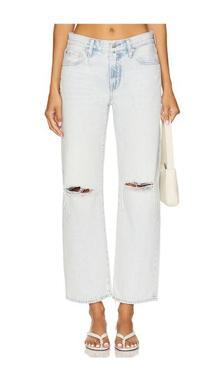 PISTOLA Lexi Mid Rise Bowed Straight in Blue. - size 27 | Revolve Clothing (Global)