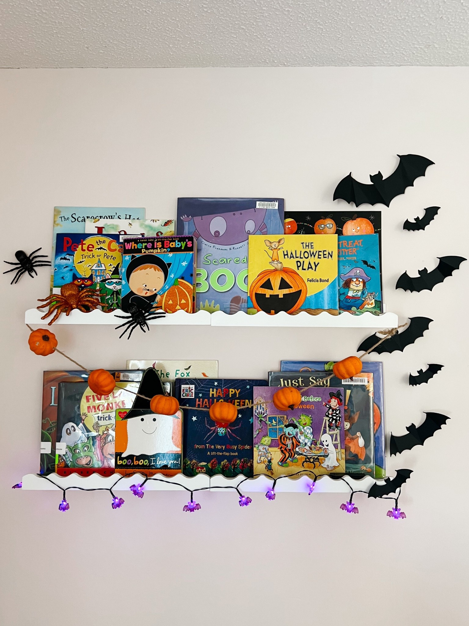 Getting into the spooky spirit with this Halloween-themed bookshelf! Cute, festive, and filled with fun reads for the season. 

#LTKKids #HalloweenBooks #FestiveReads

#LTKKids