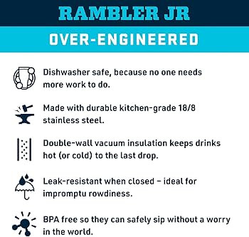 YETI Rambler Jr. 12 oz Kids Bottle, with Straw Cap | Amazon (US)