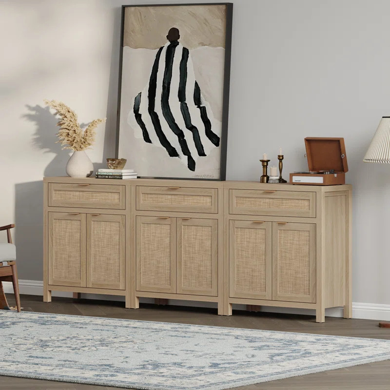 Safura 30'' Sideboard With 1 Drawer and 2 Doors (Set of 2) | Wayfair North America