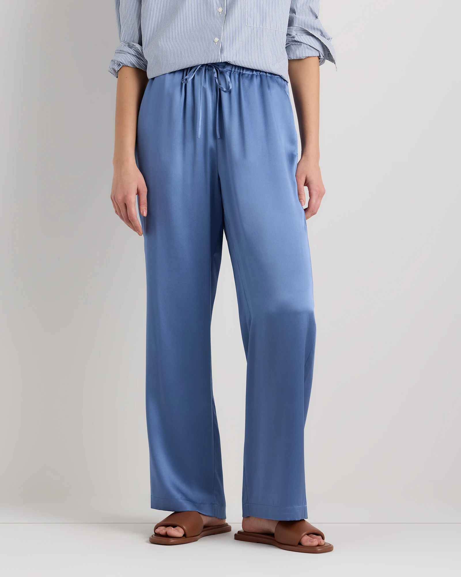 100% Washable Silk Drawstring Wide Leg Pants | Quince