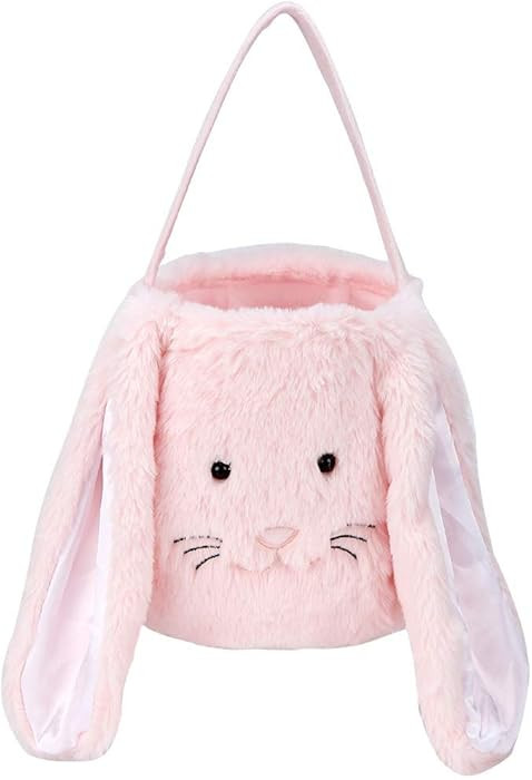 Easter Egg Hunting Basket,Plush Easter Bunny Basket,Long Ear Easter Buckets,Bunny Rabbit Easter T... | Amazon (US)