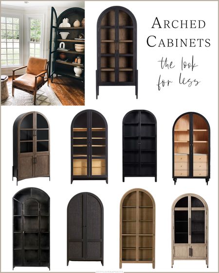 Archer cabinets, curio cabinets, look for less 

#LTKhome